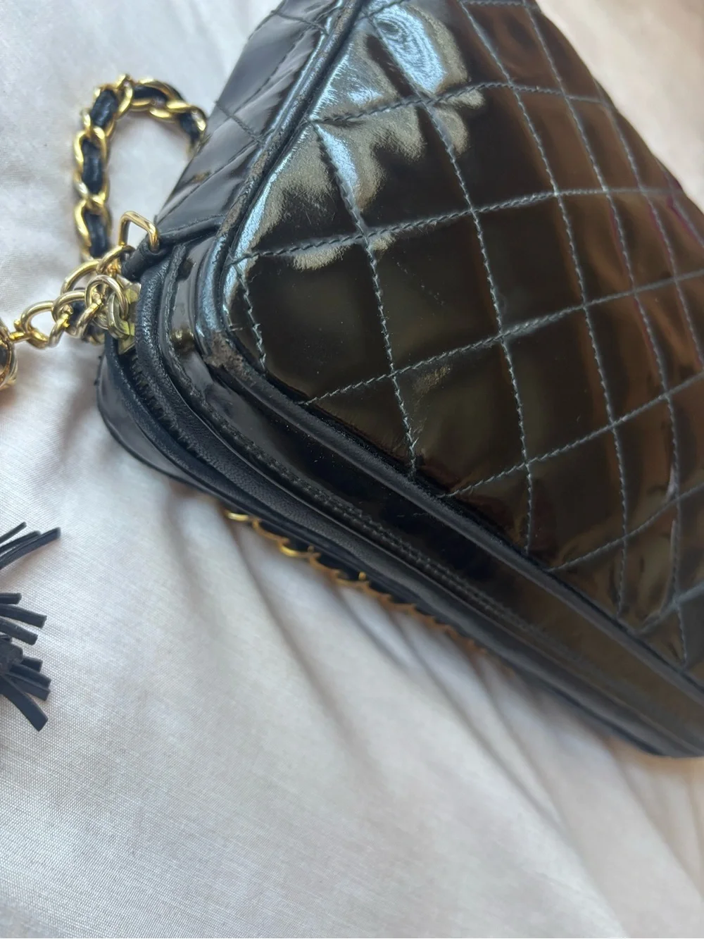 CHANEL black quilted